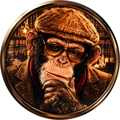 Co, chimpansee met ruitjespet en bril