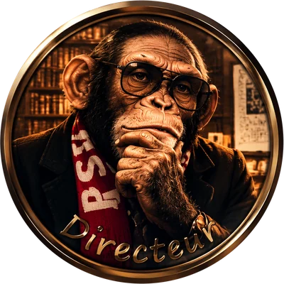 De Directeur, chimpansee met PSV-sjaal en bril